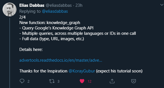 elias dabbas advertools knowledge graph api