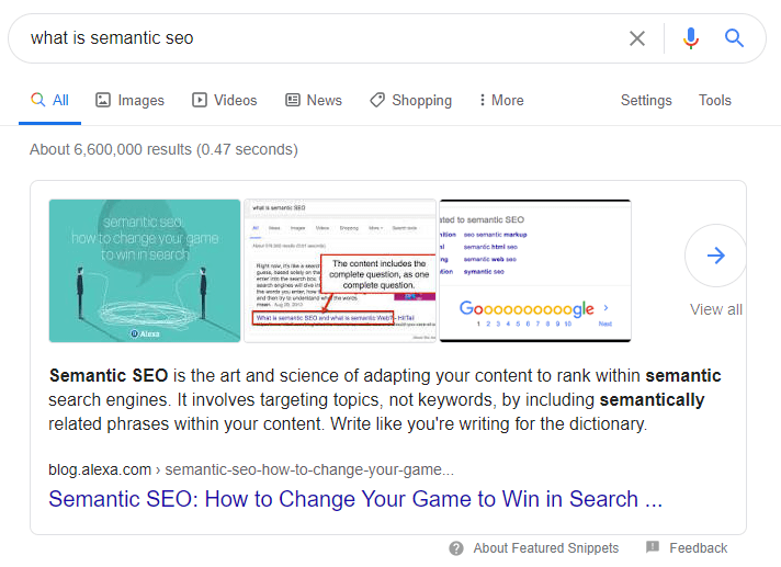 Semantic SEO and Featured Snippets