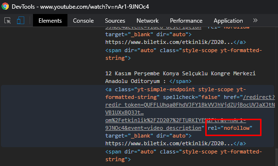 Nofollow Youtube