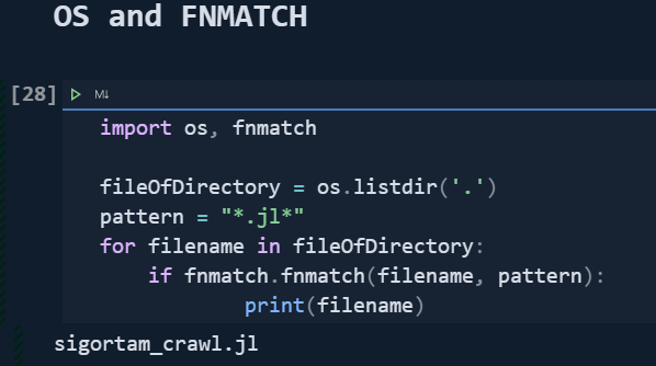 Listing Files in a directory