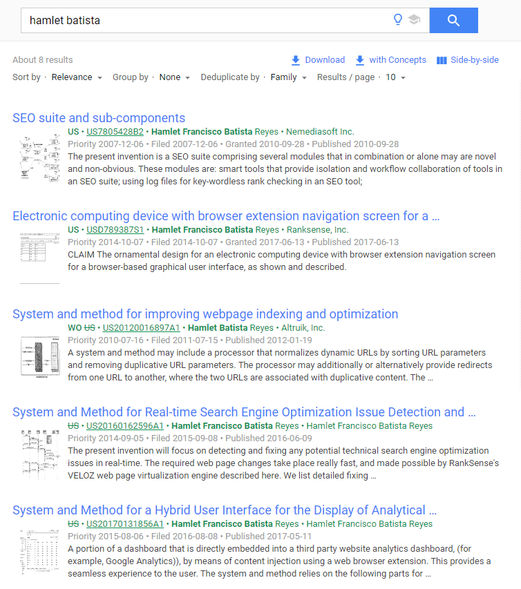 Hamlet Batista Patents