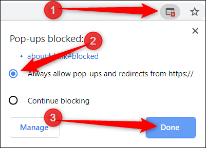 Pop-up Blocker Usage