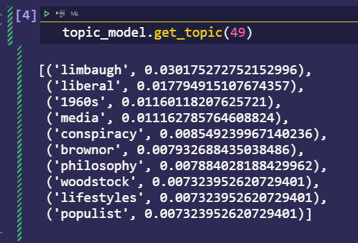 topic names clusters