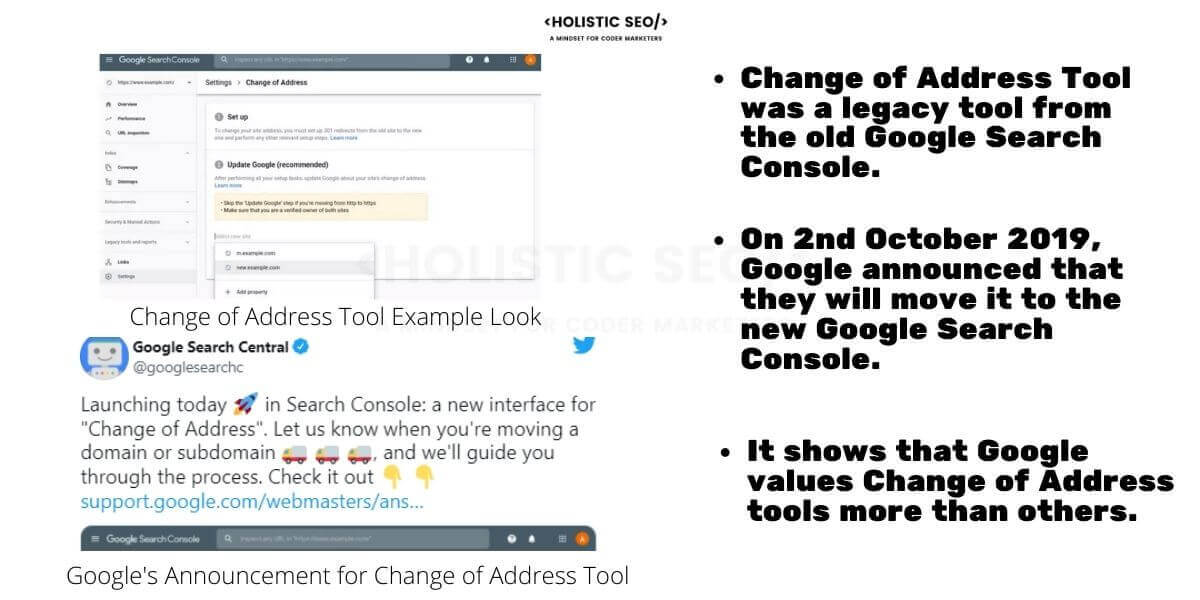 Change of Address Tool Announcement from Google