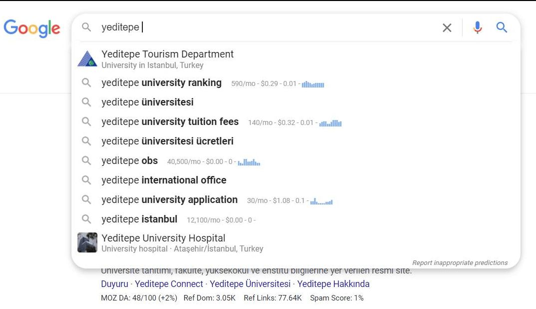 Autocomplete data for Knowledge Panel Management