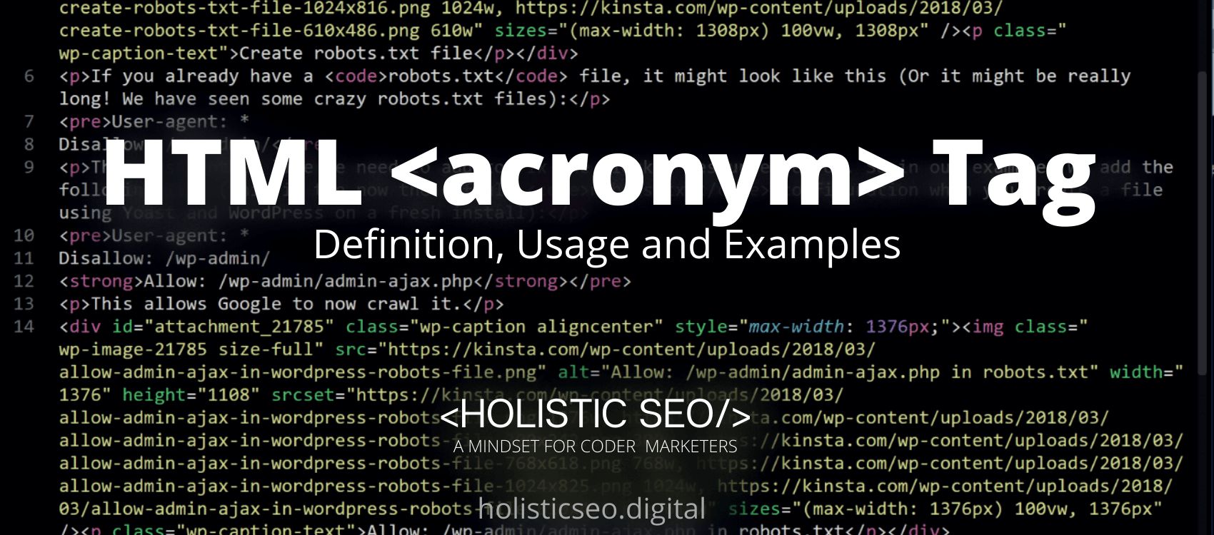 acronym HTML Tag