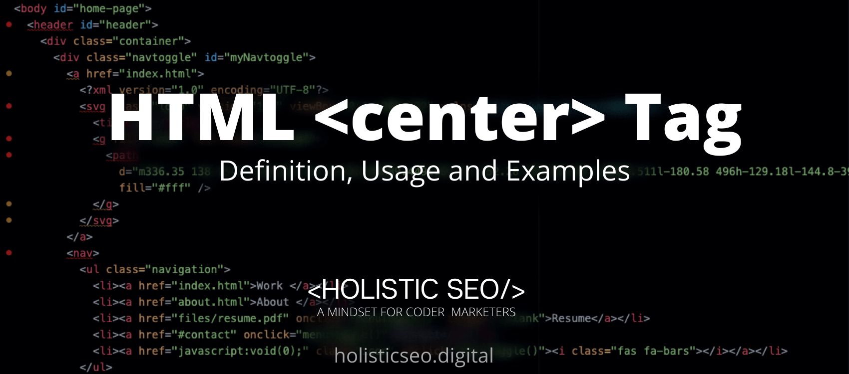 center HTML Tag
