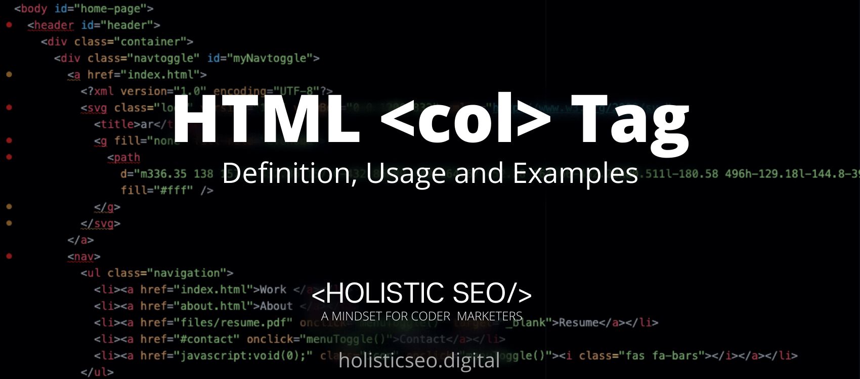 col HTML Tag