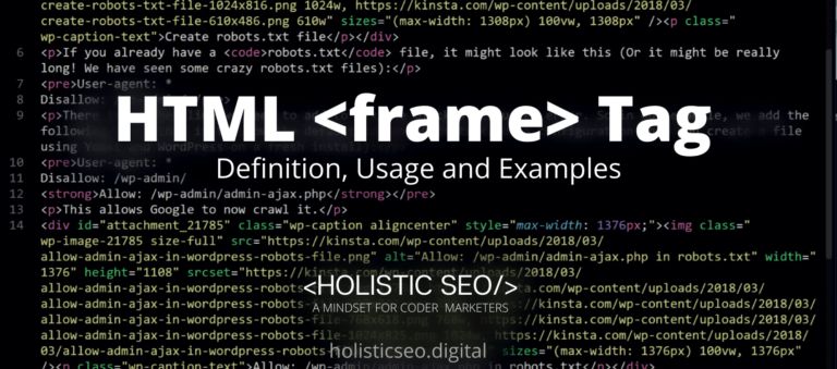 HTML Tag Definition Usage And Examples Holistic SEO