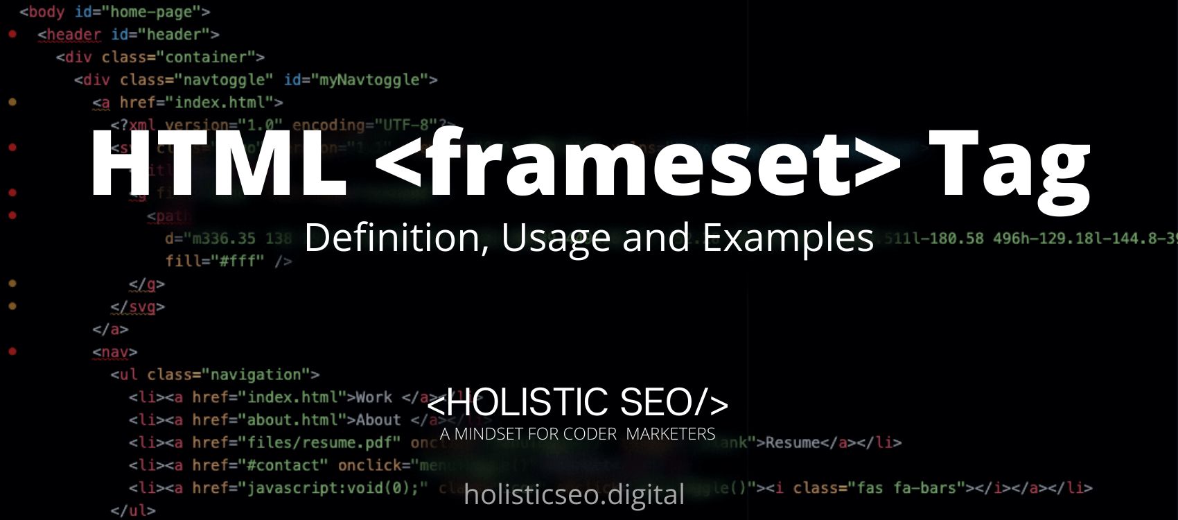 frameset HTML Tag