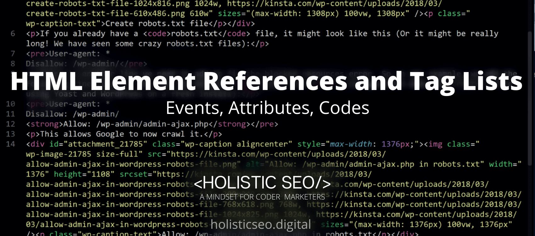HTML Element References and Tag Lists