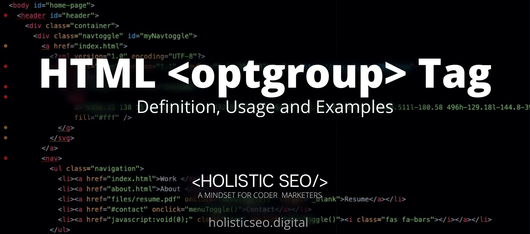 optgroup HTML Tag