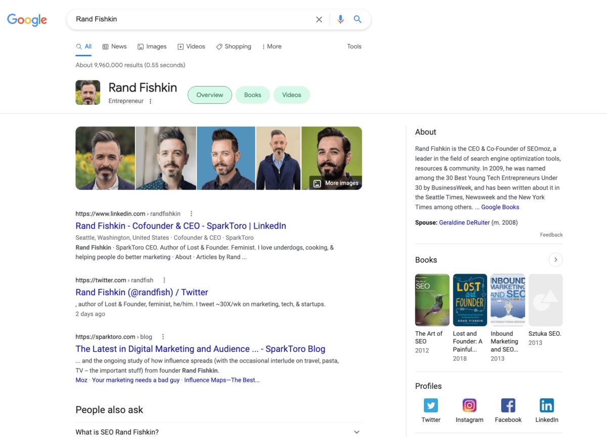 rand fishkin dominant entity author enterpreneur