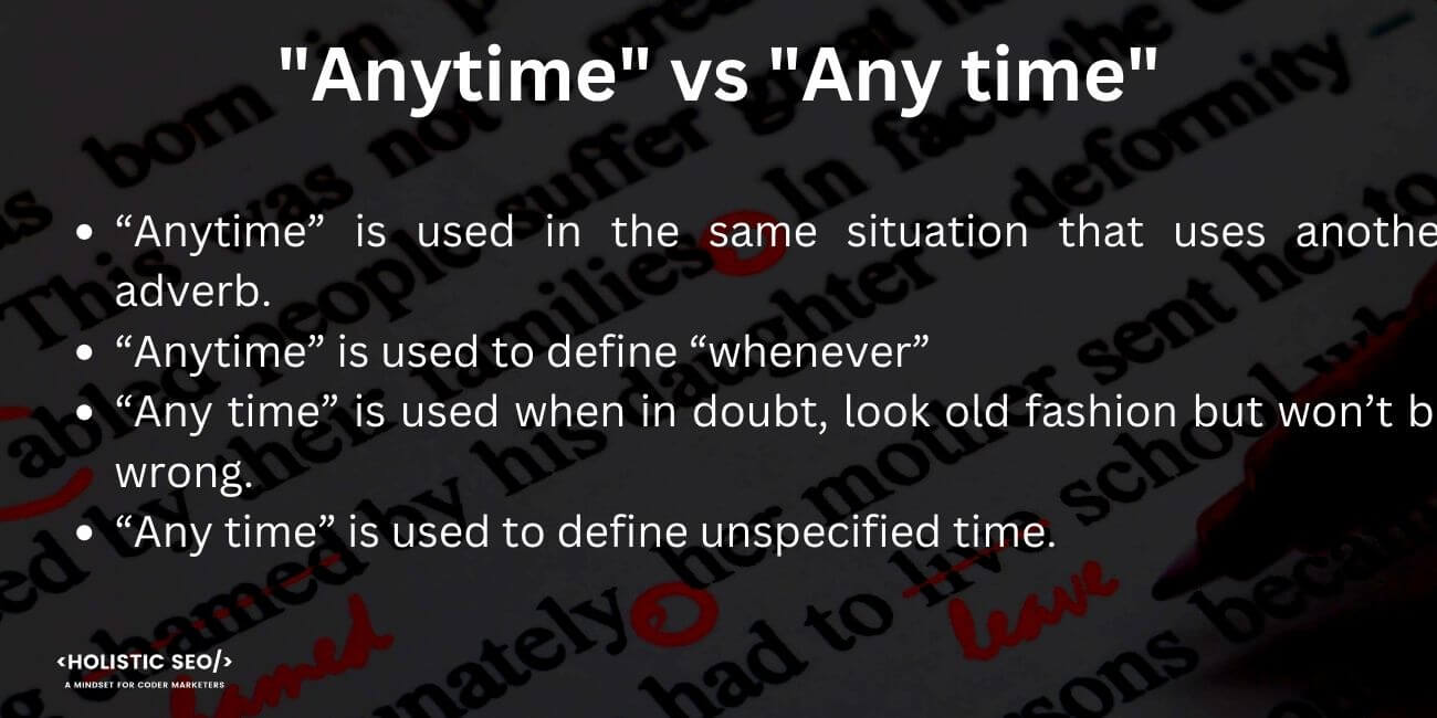 Anytime vs Any time