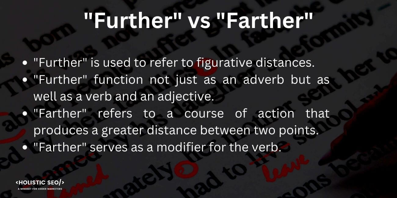 Further vs Farther