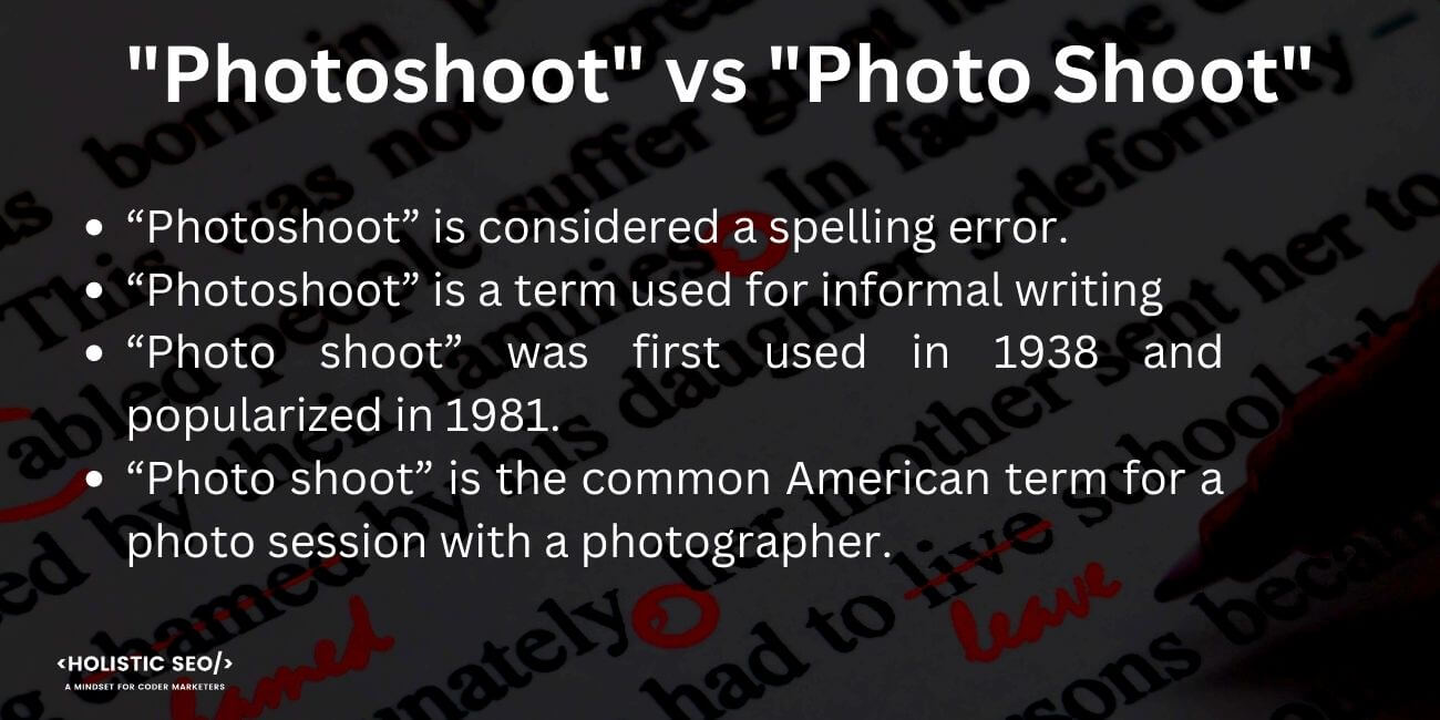 Photoshoot vs. Photo Shoot: Is One Word or Two Correct? - The Grammar Guide