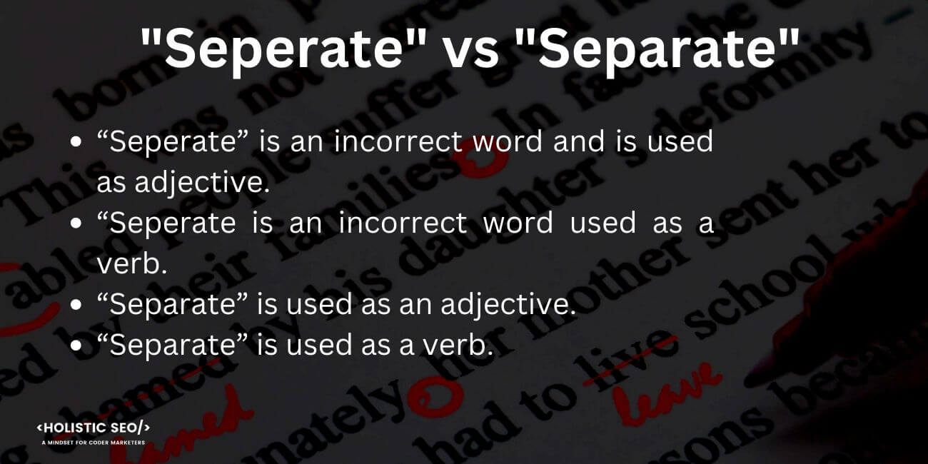 Seperate vs Separate