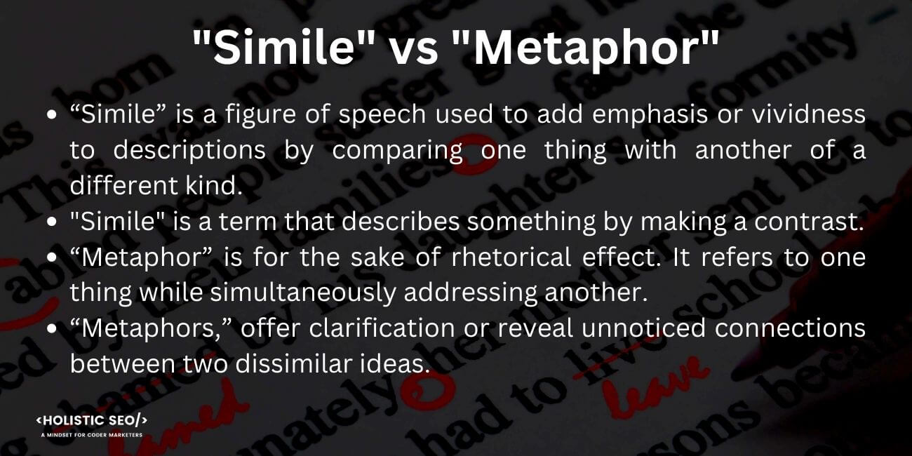 Simile vs Metaphor