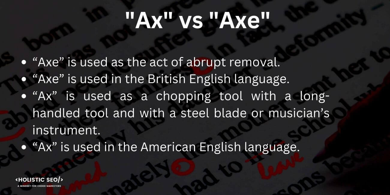 Ax vs. Axe