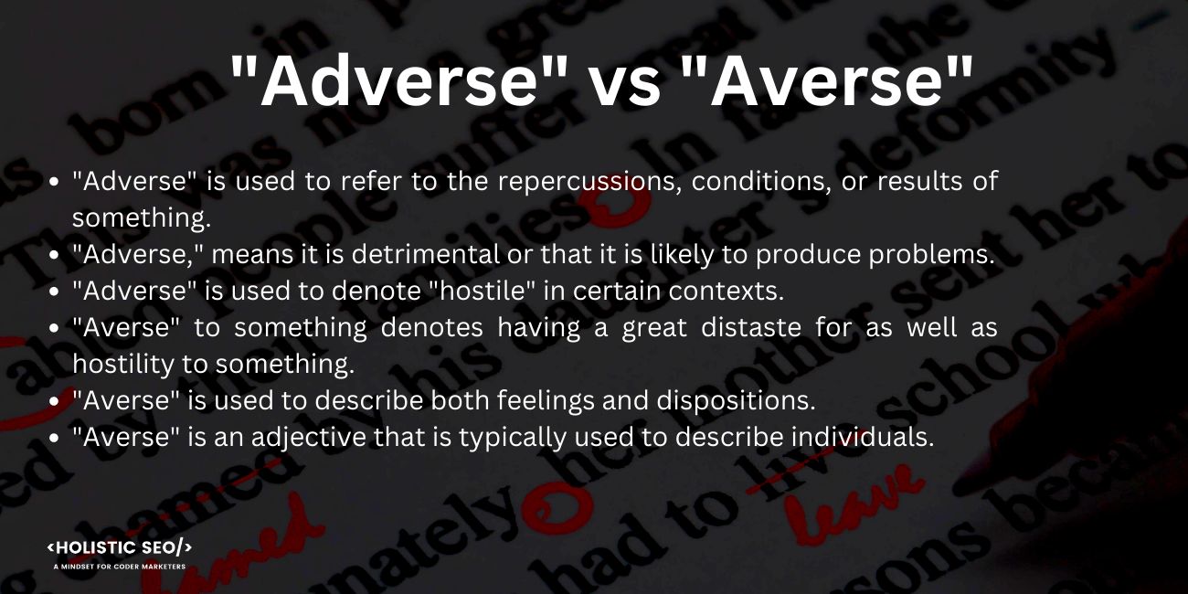 adverse vs averse