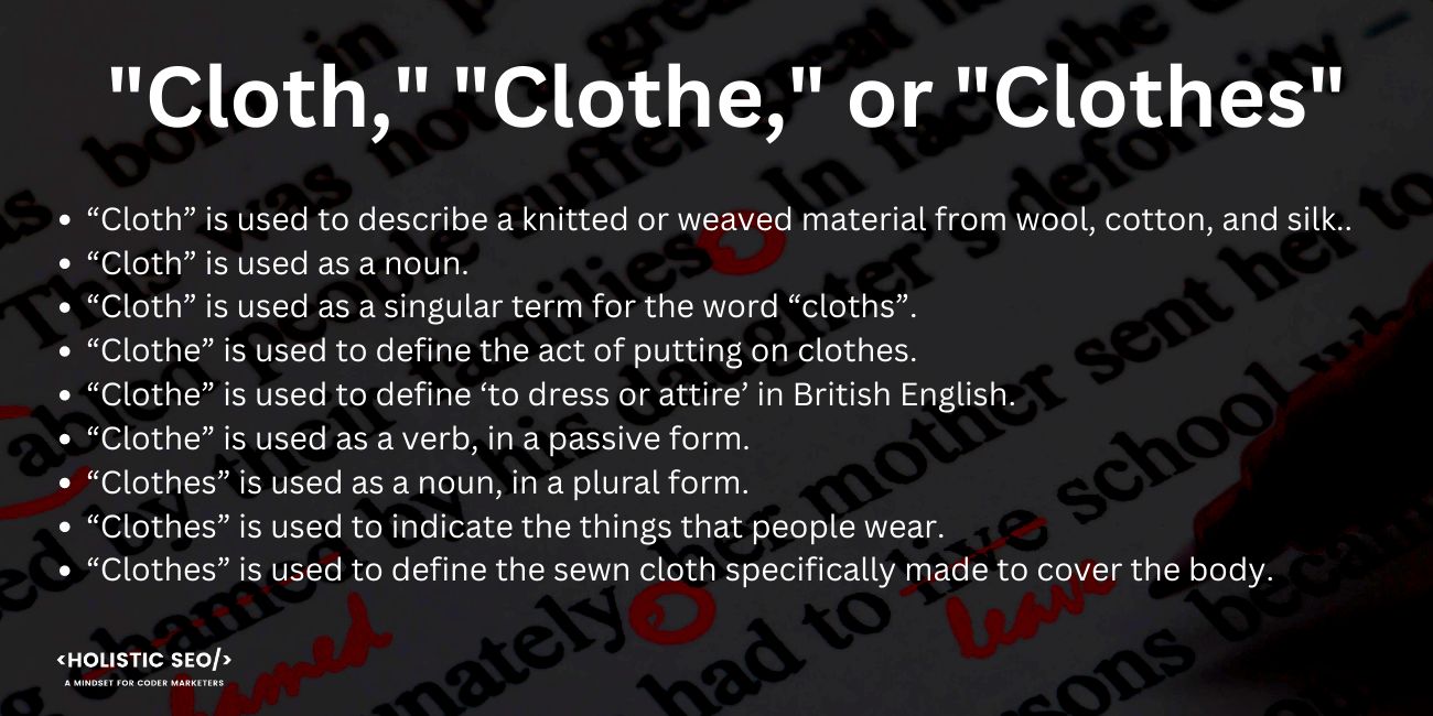 cloth clothe or clothes