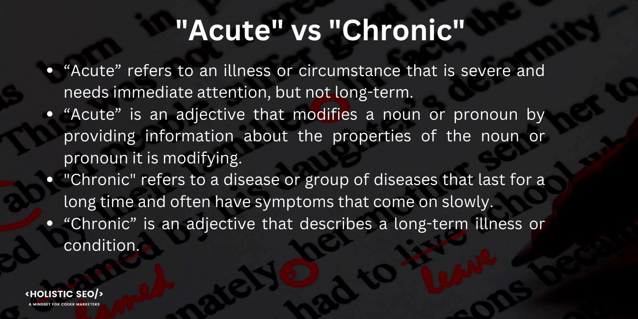 acute vs chronic