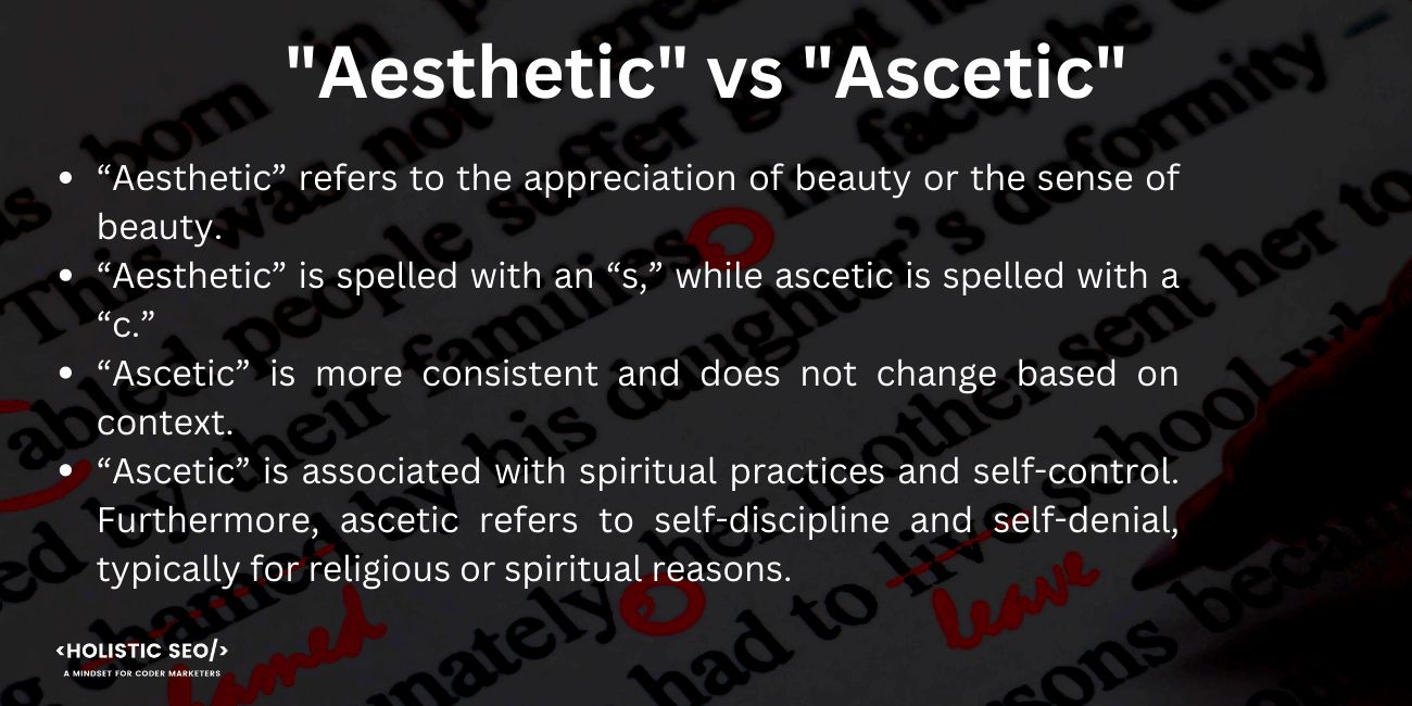 aesthetic vs ascetic