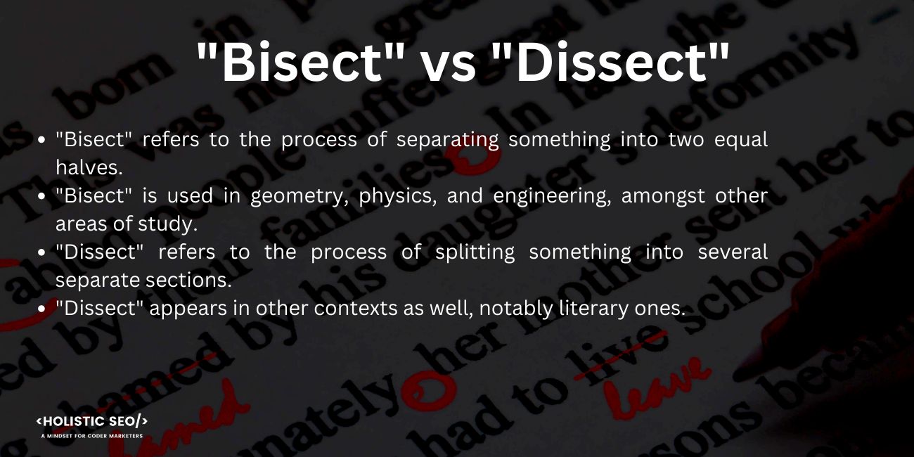 bisect vs dissect