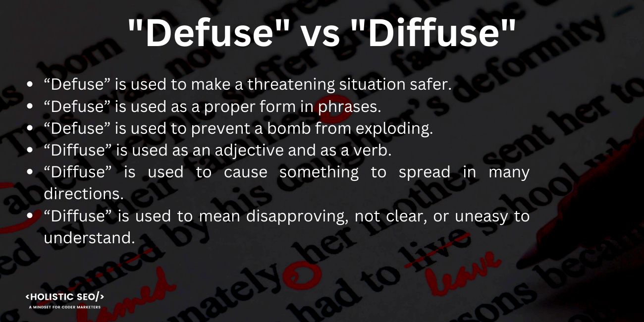 defuse vs diffuse