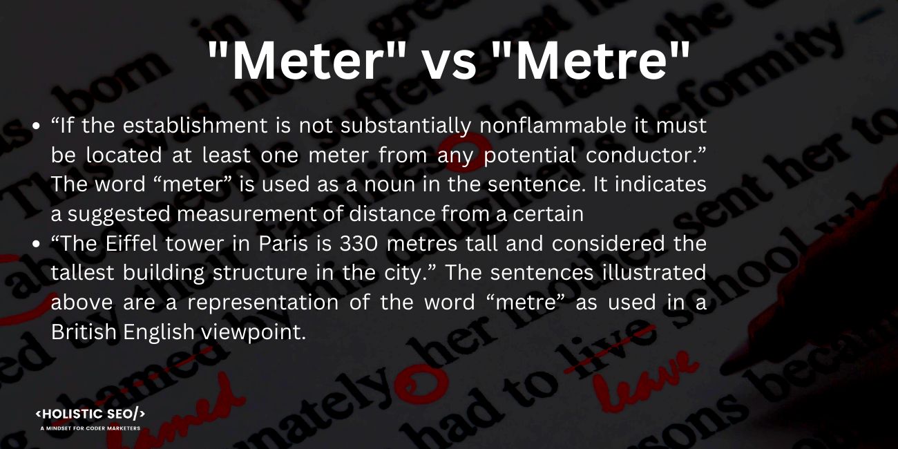 meter vs metre