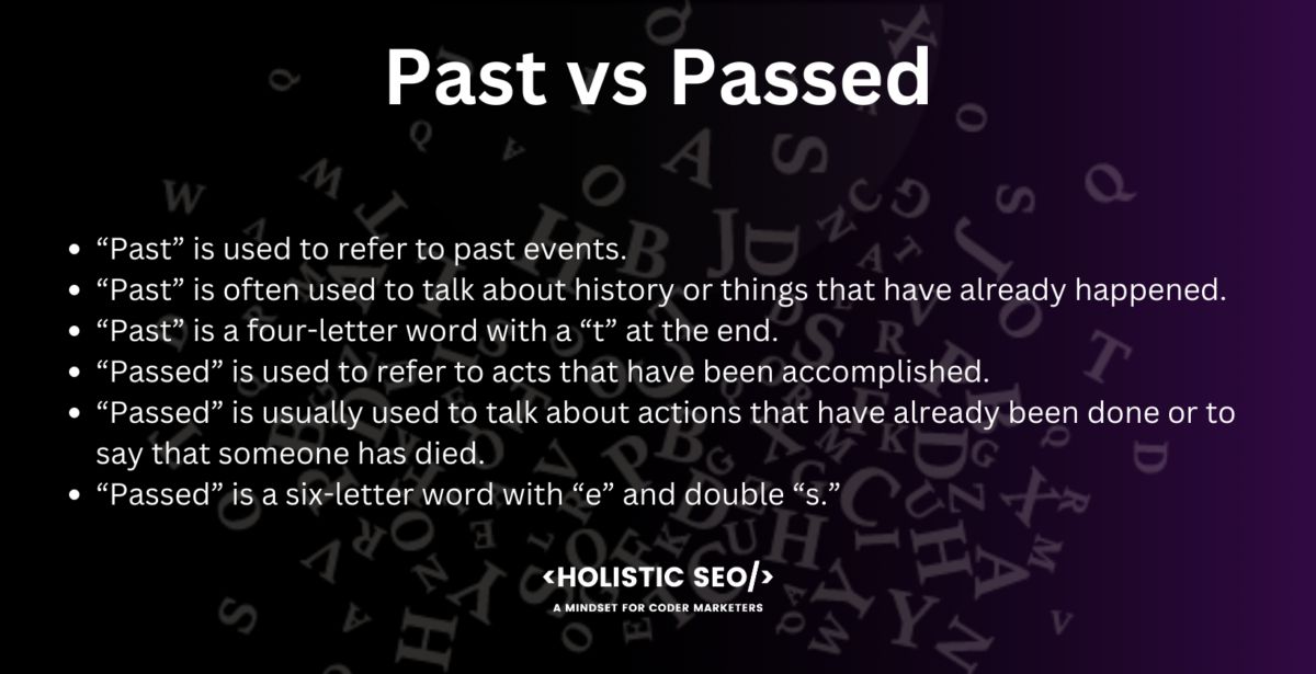 past vs passed