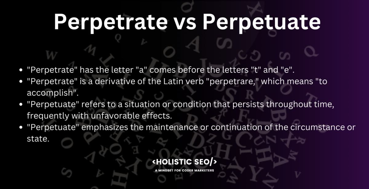 perpetrate vs perpetuate