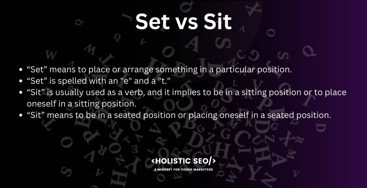 set vs sit
