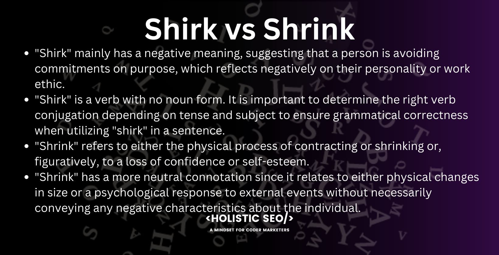 Shirk vs Shrink Difference between Them and How to correctly use them Holistic SEO