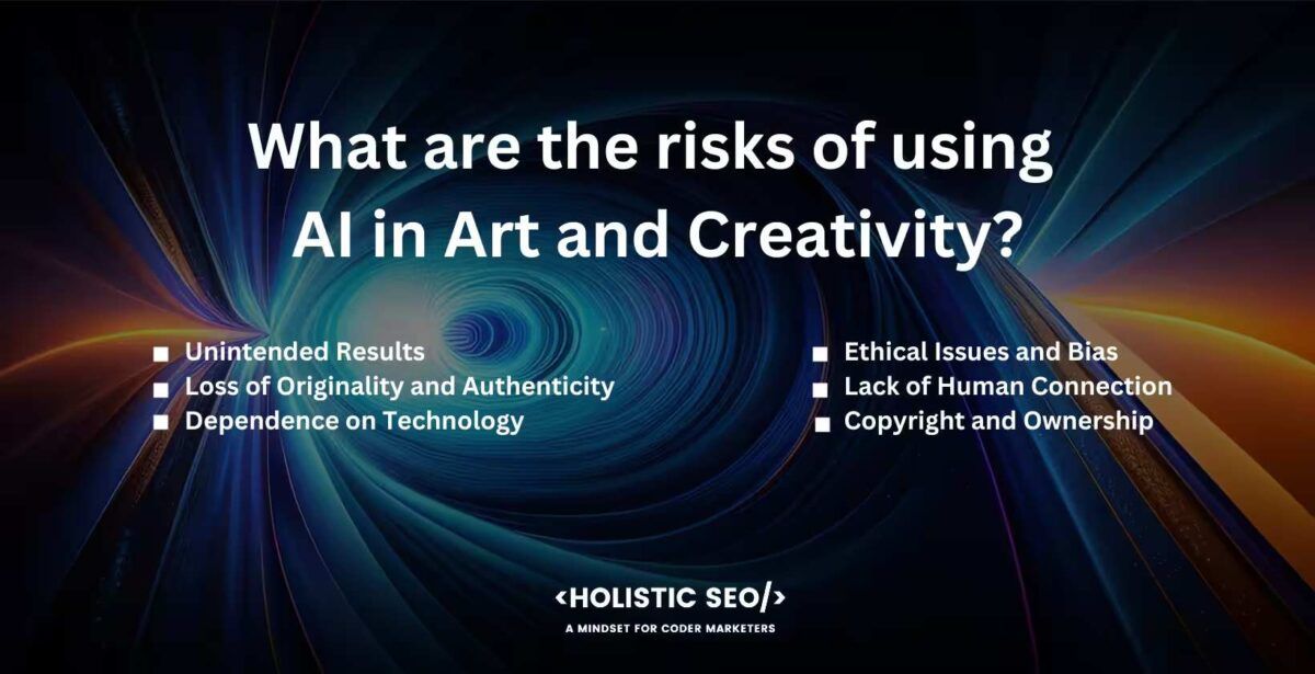 what are the risks of using ai in art and creativity

Unintended Results, Loss of Originality and Authenticity, Dependence on Technology, Ethical Issues and Bias, Lack of Human Connection, Copyright and Ownership

