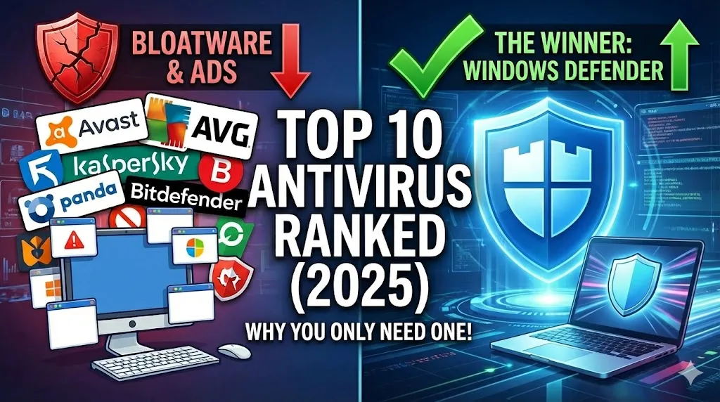 Top 10 Antivirus Programs of 2025 Ranked: Why Windows Defender Beat Them All