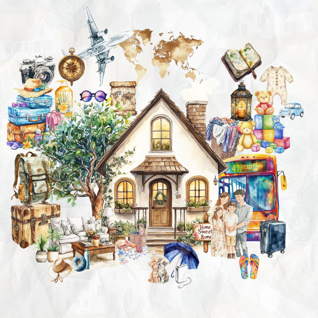 Family & Travel Raw Illustrations (with Master Resell Rights)