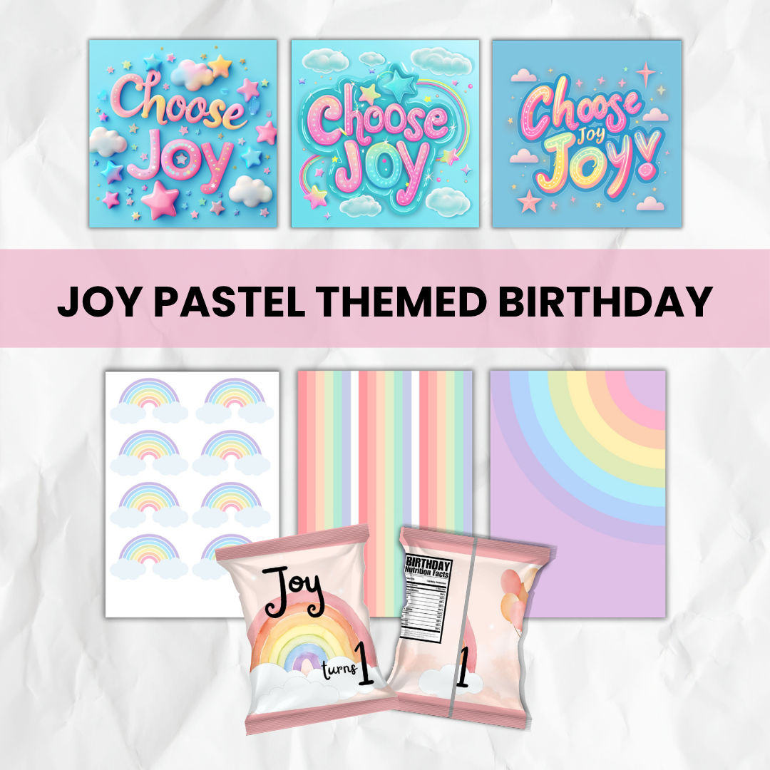 Joy Pastel Themed Birthday (with Master Resell Rights)