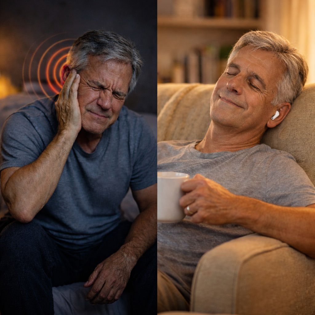 TinnitusOFF earbuds — peace and silence with the device ON