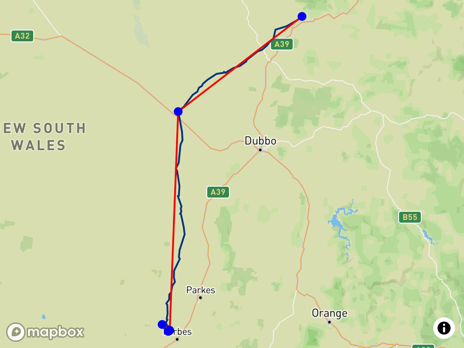 La distanza libera di 263,98 km di Rich Reinauer presso Forbes Airfield