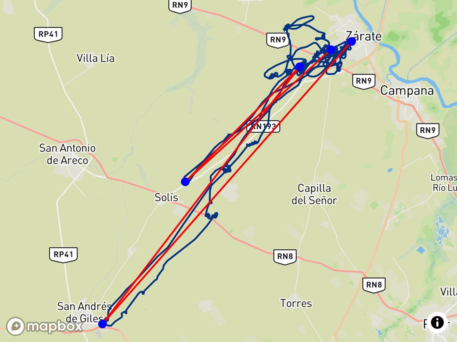 Vuelo de Out and Back de Jorge Rosa en Zárate
