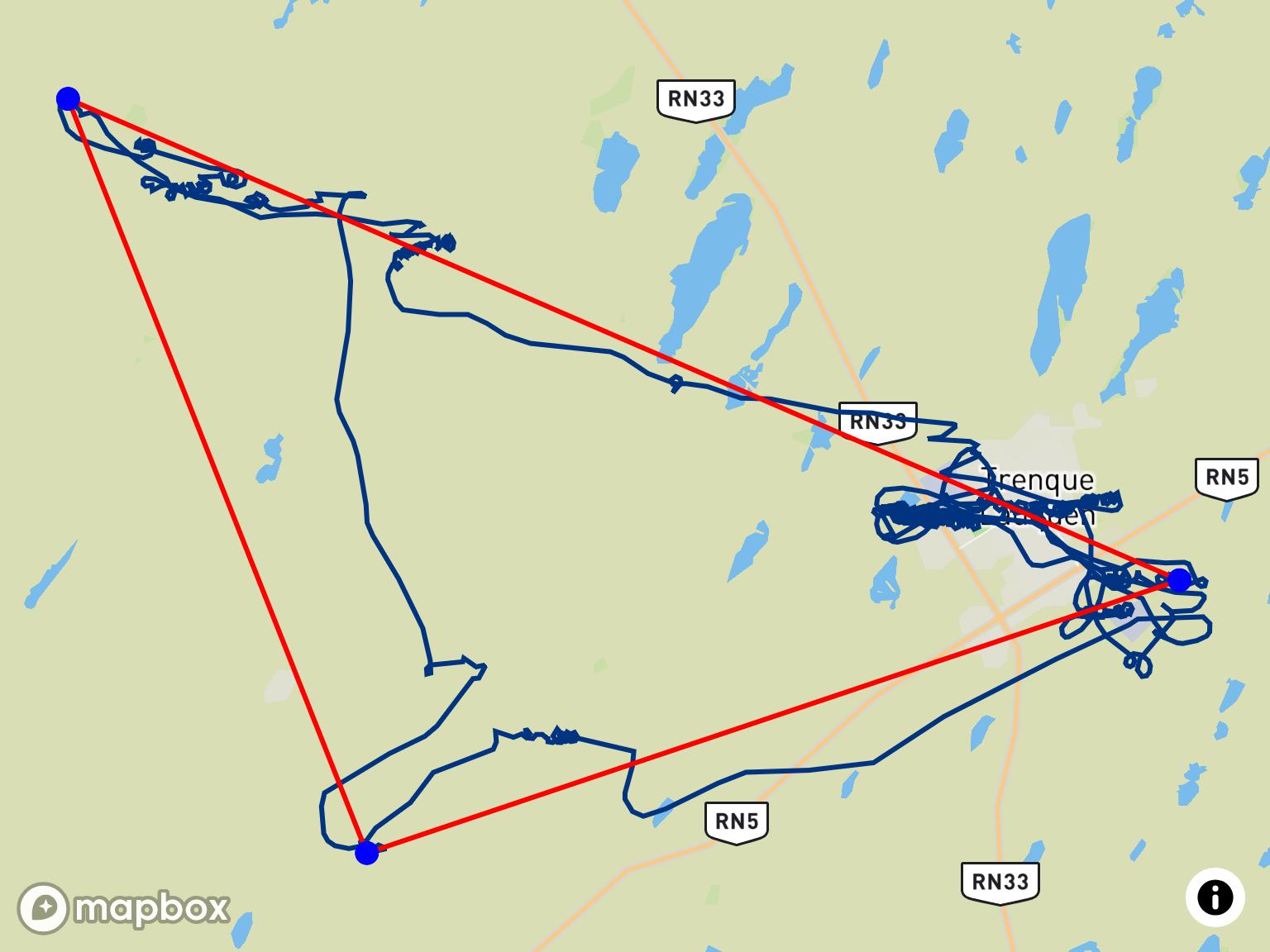 Le vol d'endurance de Marcelo Martino : 109 km FAI Triangle à Trenque Lauquen