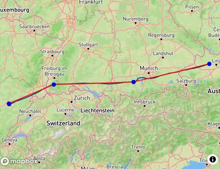 Flight of José Jiménez Belda