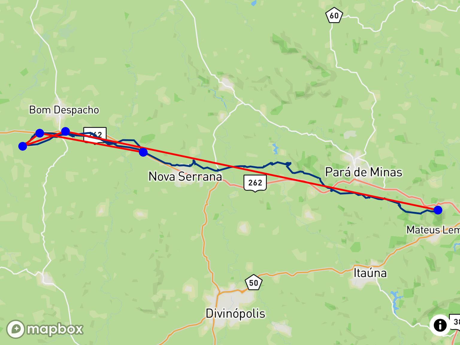 Alejandro Loyarte’s 127.6 km flight at Mateus Leme