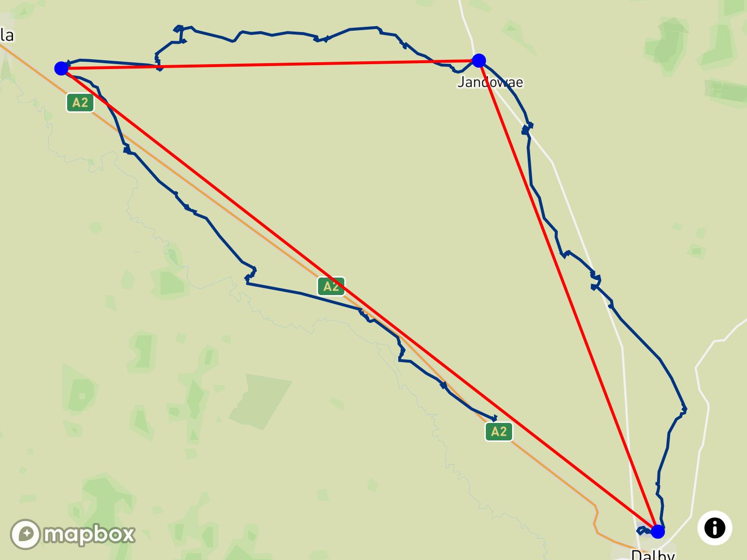 Il volo Triangolare Libero di Peter Burkitt a Dalby