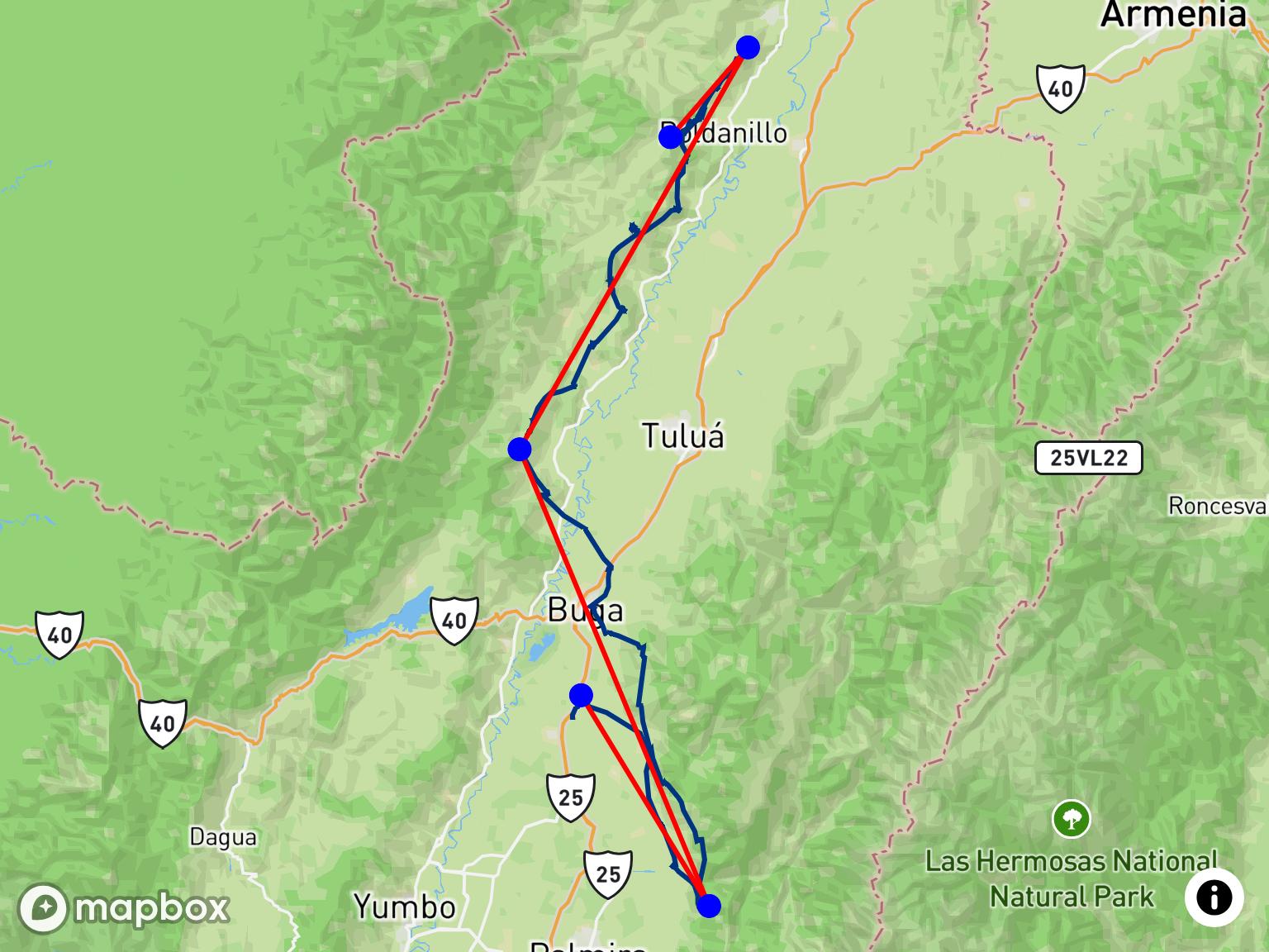 Daniel Velez im Drachenfliegen über Roldanillo - El Trébol auf Wills Wing T3