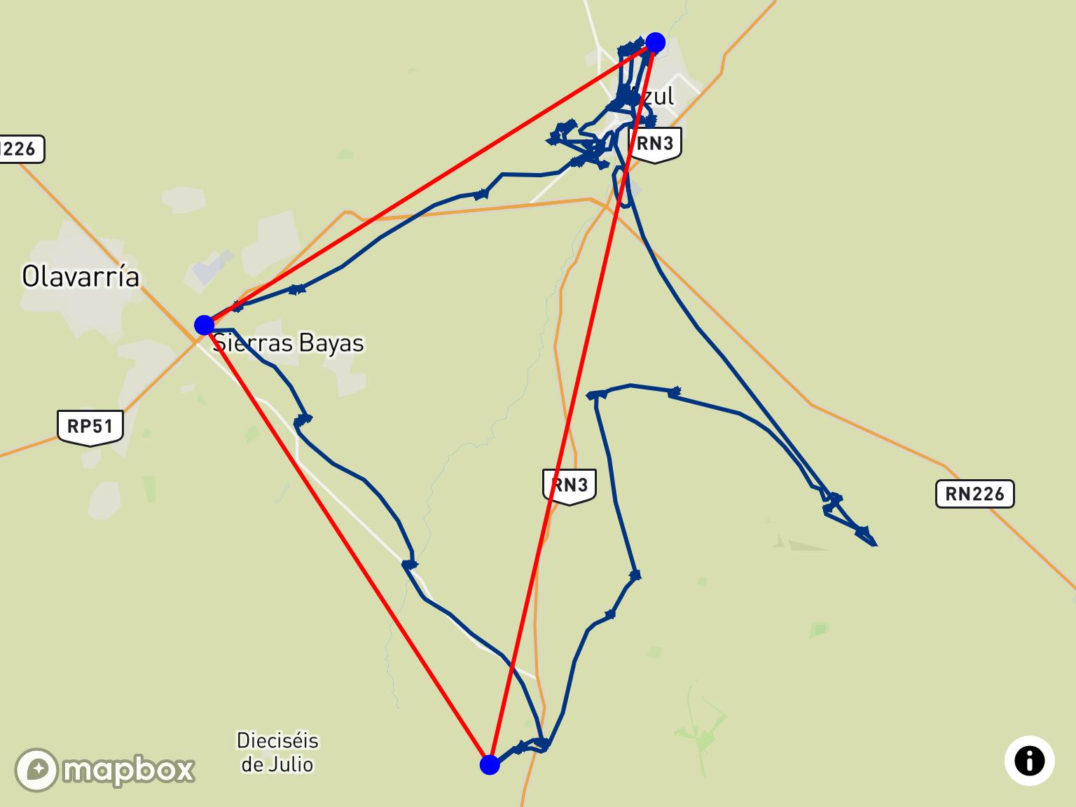 Nicolas Gonzalez Crespo's 128.7 km FAI Triangle at Azul
