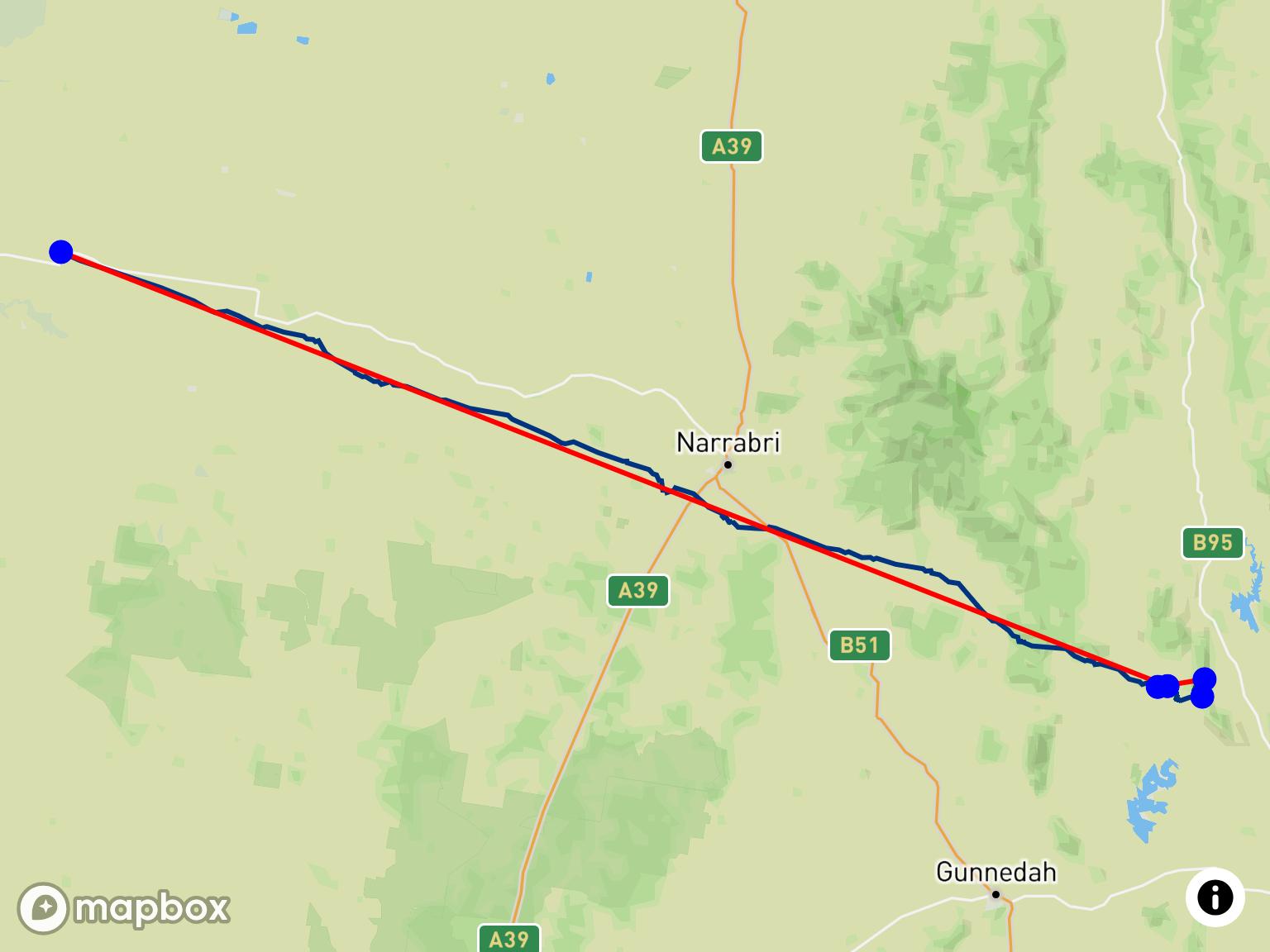 Rich Reinauer's 212 km Free Distance at Mt Borah
