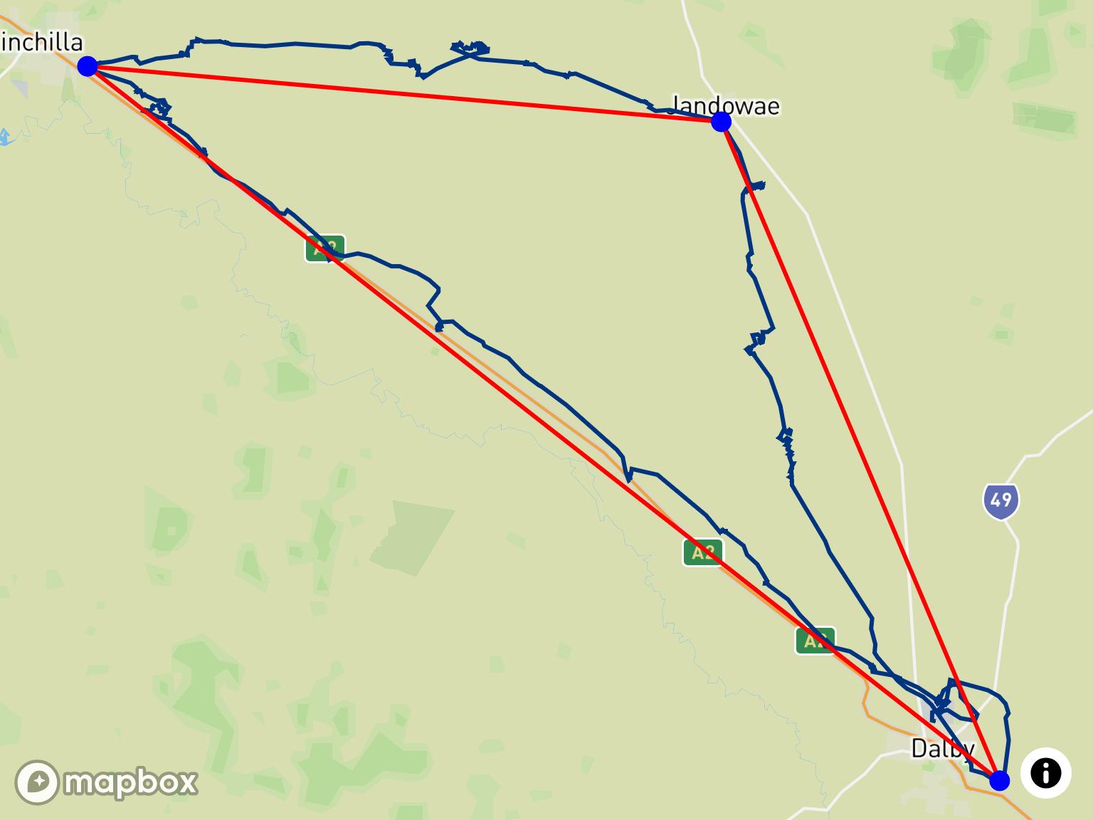 Peter Burkitt's Dalby Free Triangle Flight