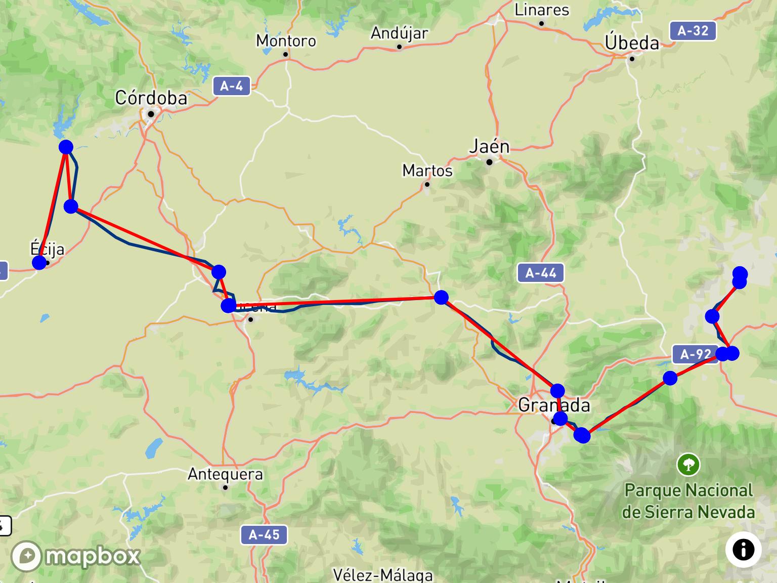 Hike & fly de 278 km de Nicolas Aubert en Lucena